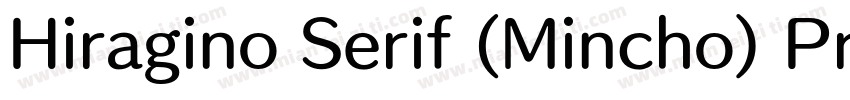 Hiragino Serif (Mincho) ProN字体转换